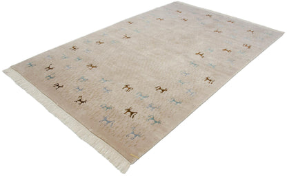 6x9 New Indian Folk Art Design Carpet