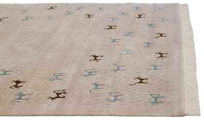 6x9 New Indian Folk Art Design Carpet
