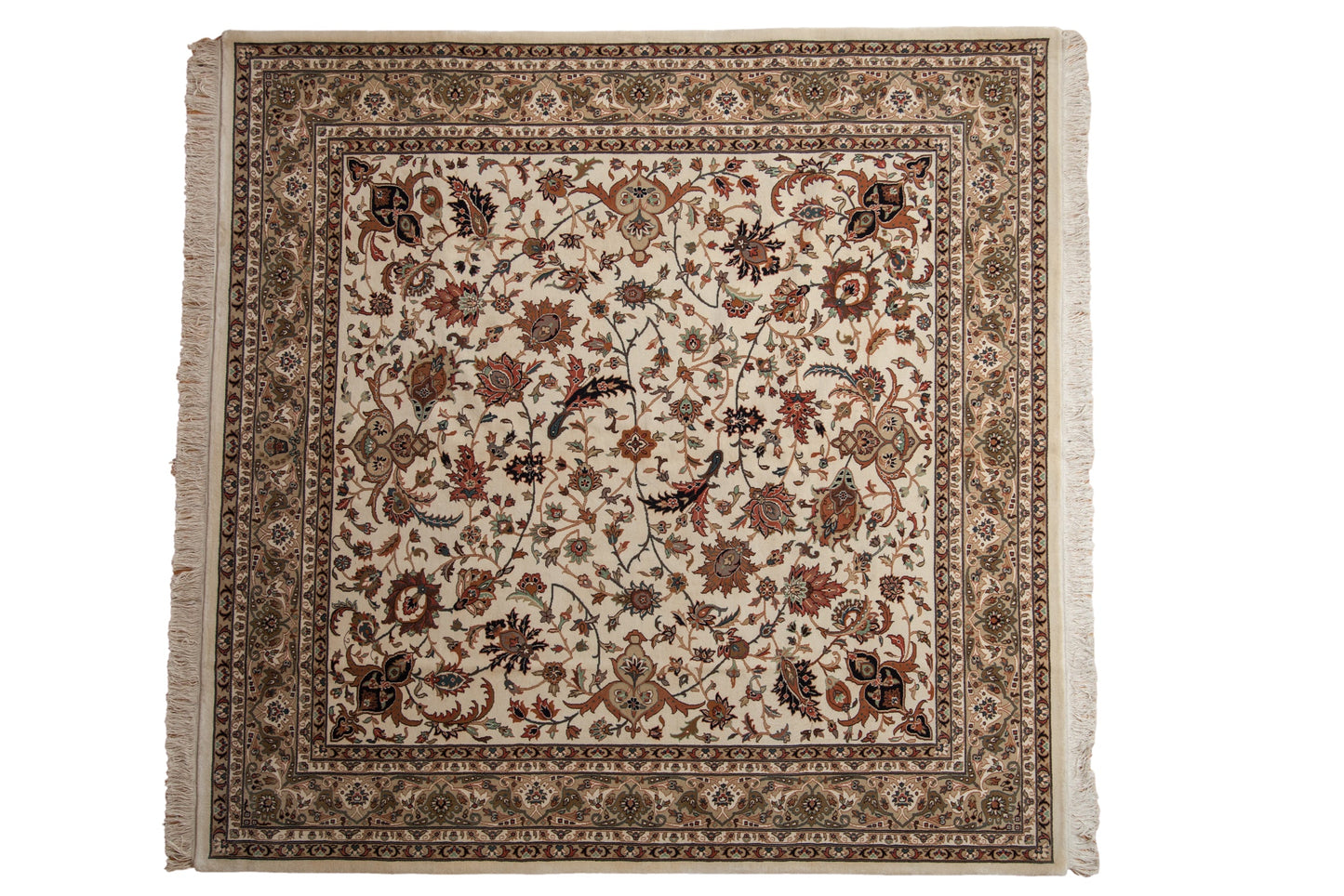 8x8 New Indian Isfahan Design Square Carpet