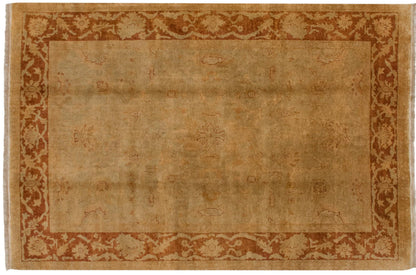 6x9 New Gold Wash Indian Oushak Design Carpet