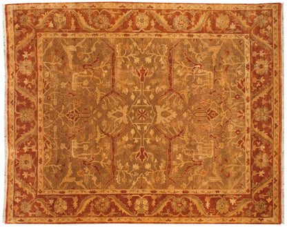 8x10 New Gold Wash Indian Oushak Design Carpet