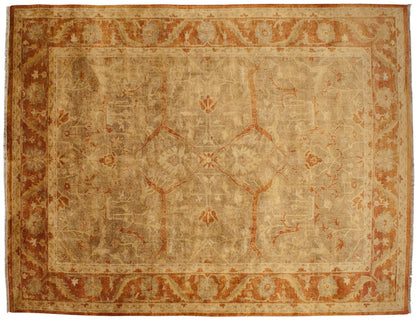 RESERVED 10x13.5 New Gold Wash Indian Oushak Design Carpet