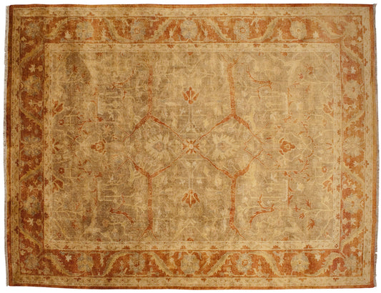 RESERVED 10x13.5 New Gold Wash Indian Oushak Design Carpet
