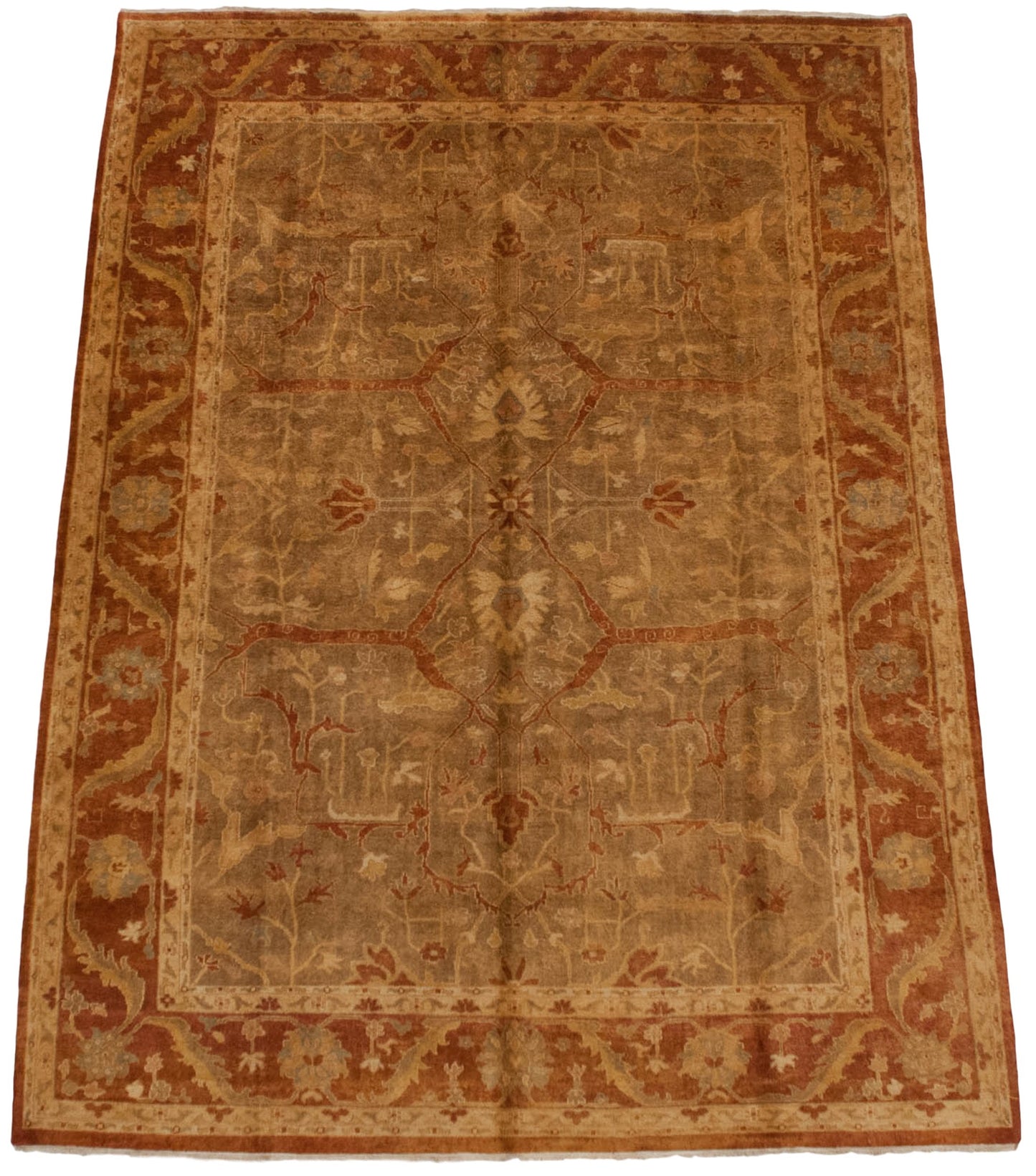 RESERVED 10x13.5 New Gold Wash Indian Oushak Design Carpet