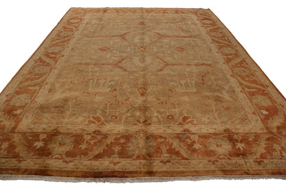 RESERVED 10x13.5 New Gold Wash Indian Oushak Design Carpet