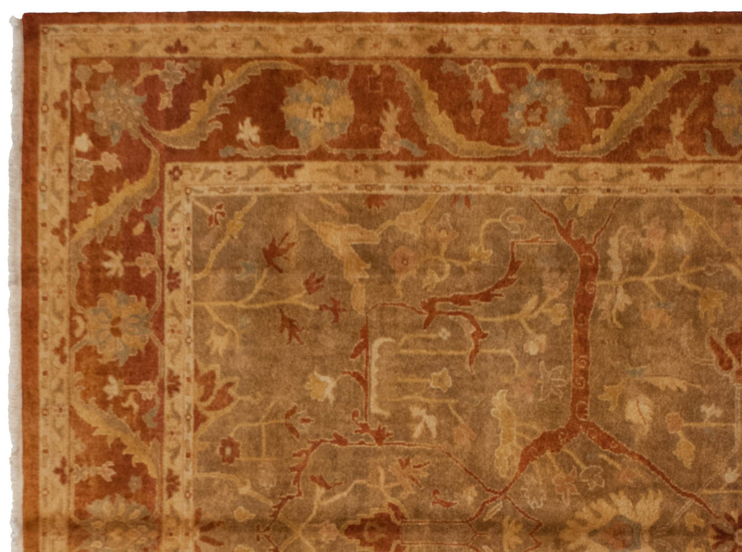 RESERVED 10x13.5 New Gold Wash Indian Oushak Design Carpet