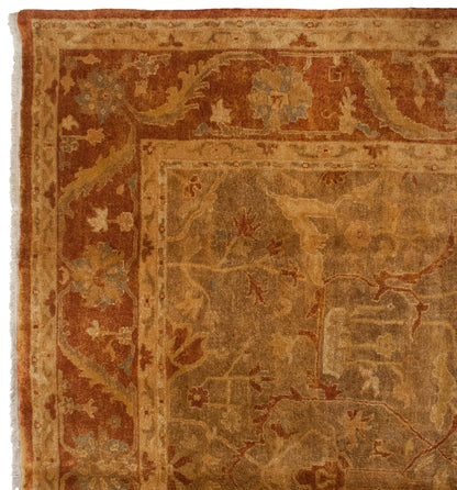 RESERVED 10x13.5 New Gold Wash Indian Oushak Design Carpet
