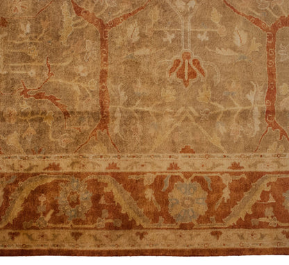 RESERVED 10x13.5 New Gold Wash Indian Oushak Design Carpet