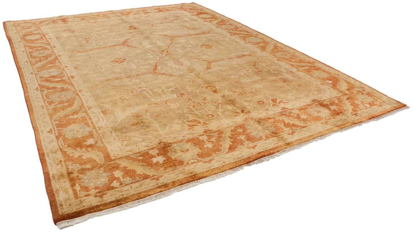 RESERVED 10x13.5 New Gold Wash Indian Oushak Design Carpet