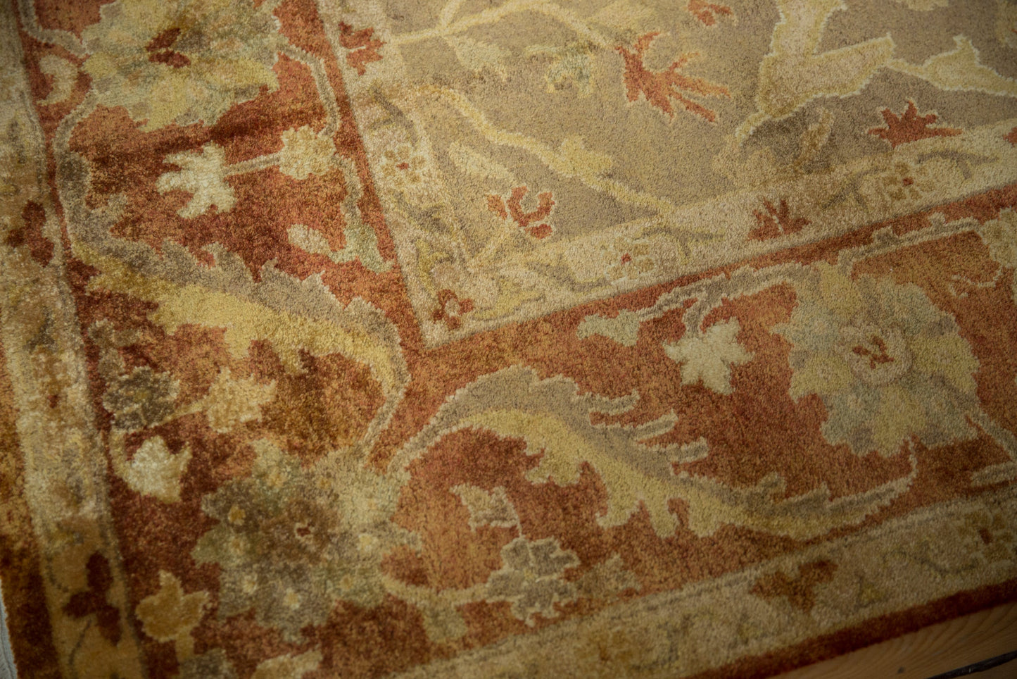 8.5x11.5 New Gold Wash Indian Oushak Design Carpet
