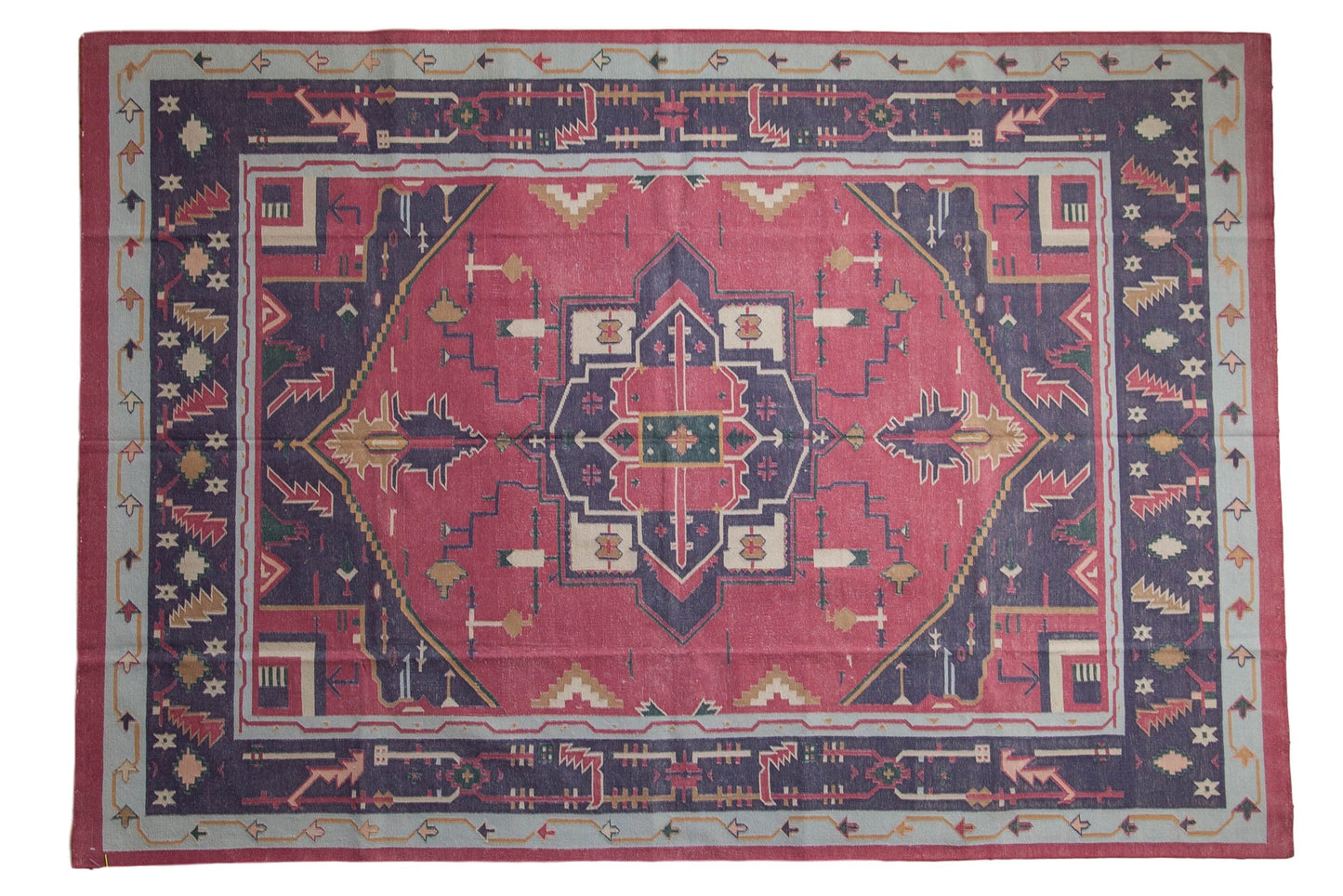 6x9 Vintage Stone Wash Dhurrie Carpet