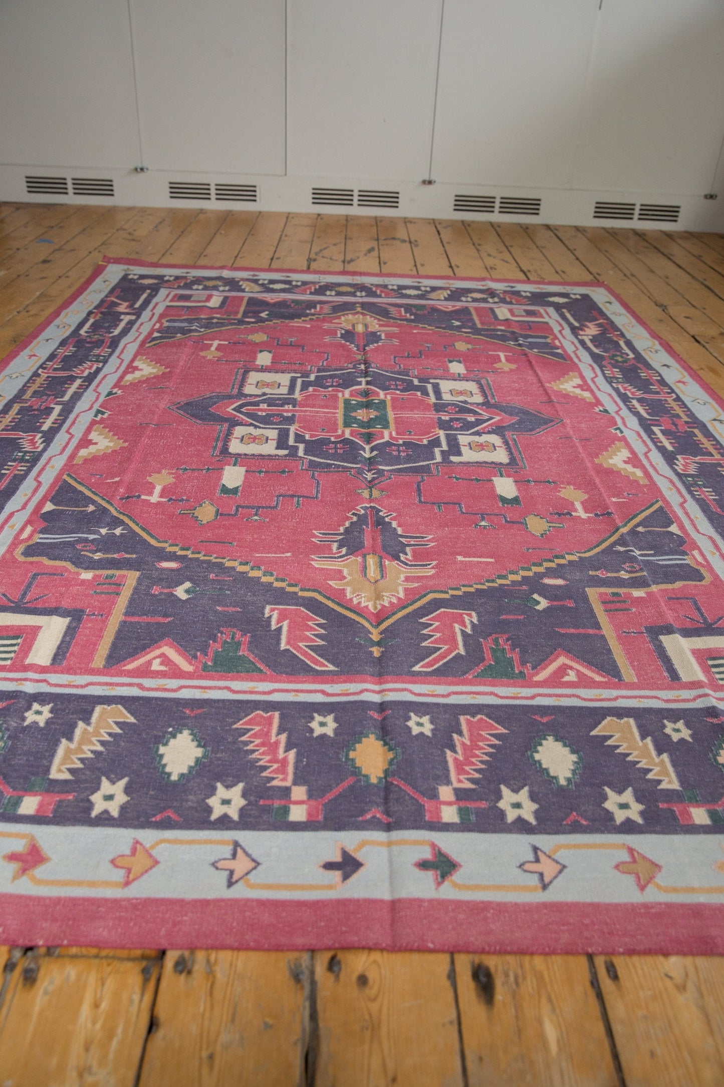 6x9 Vintage Stone Wash Dhurrie Carpet