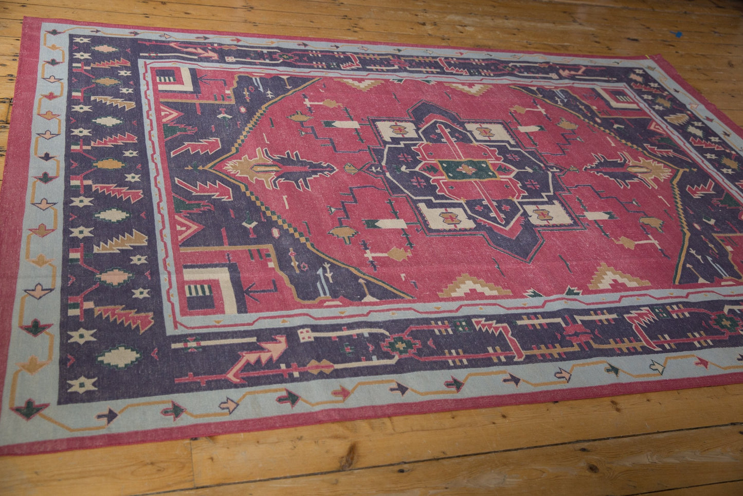 6x9 Vintage Stone Wash Dhurrie Carpet