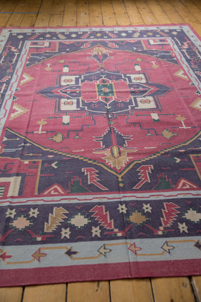 6x9 Vintage Stone Wash Dhurrie Carpet