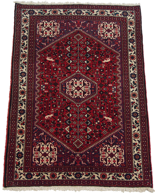 3.5x5 Vintage Abadeh Rug
