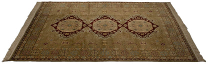 9x12 Vintage Distressed Bulgarian Caucasian Design Carpet