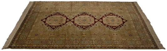 9x12 Vintage Distressed Bulgarian Caucasian Design Carpet