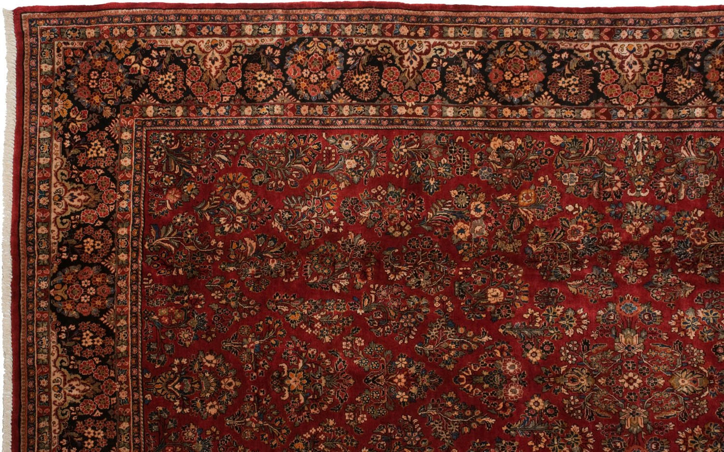 10.5x18.5 Vintage American Sarouk Carpet