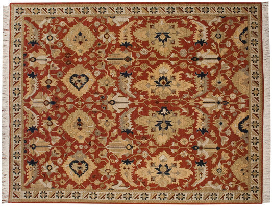 8x10 Vintage Armenian Sultanabad Design Carpet