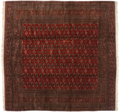 12x12.5 Vintage Fine Bokhara Square Carpet