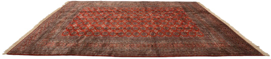 12x12.5 Vintage Fine Bokhara Square Carpet