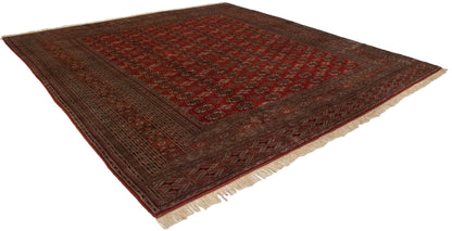 12x12.5 Vintage Fine Bokhara Square Carpet