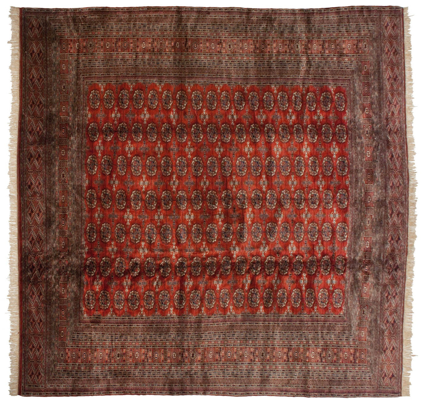 12x12.5 Vintage Fine Bokhara Square Carpet