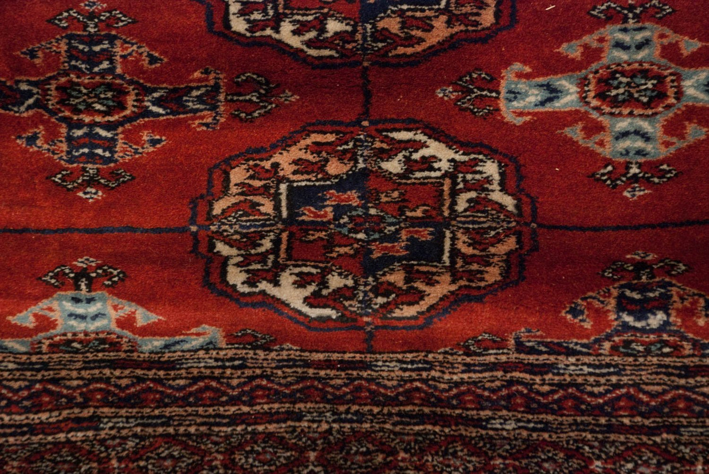 12x12.5 Vintage Fine Bokhara Square Carpet