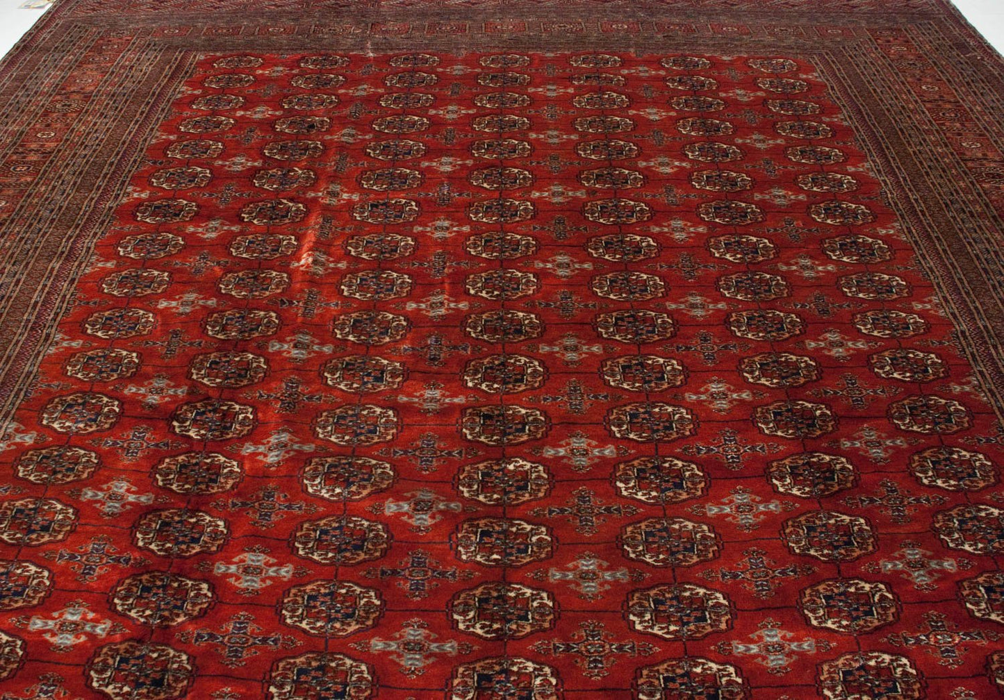 12x12.5 Vintage Fine Bokhara Square Carpet