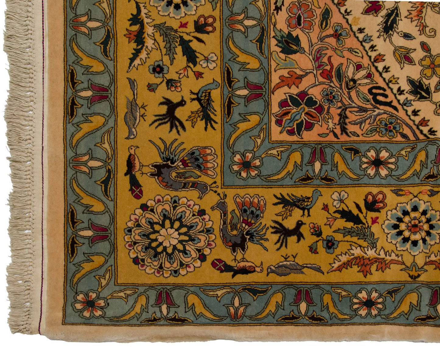 10x13.5 Vintage Fine Bulgarian Isfahan Design Carpet