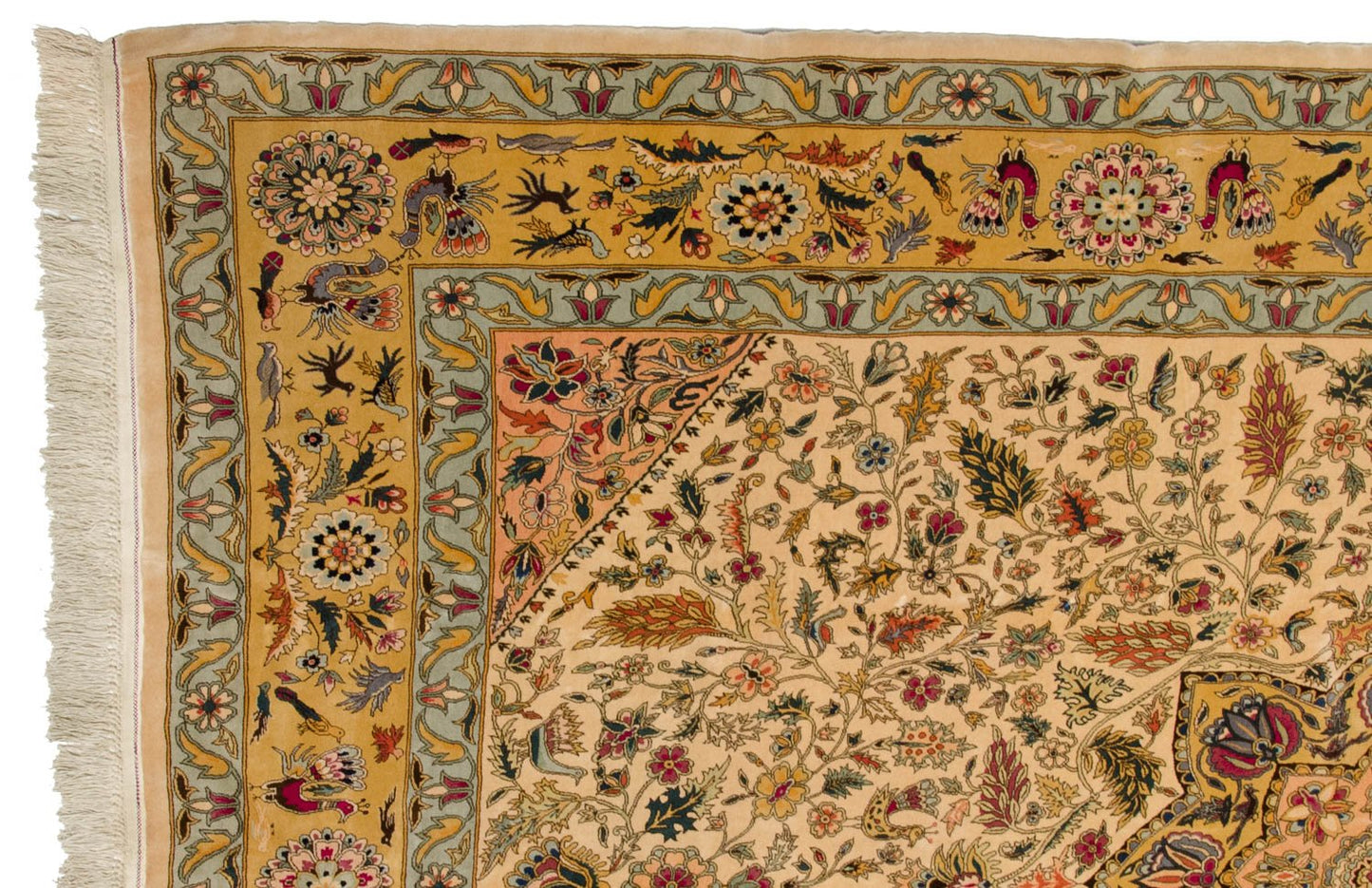 10x13.5 Vintage Fine Bulgarian Isfahan Design Carpet