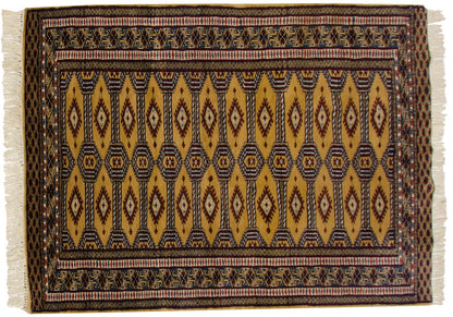 3x4.5 Vintage Fine Pakistani Turkmen Design Rug