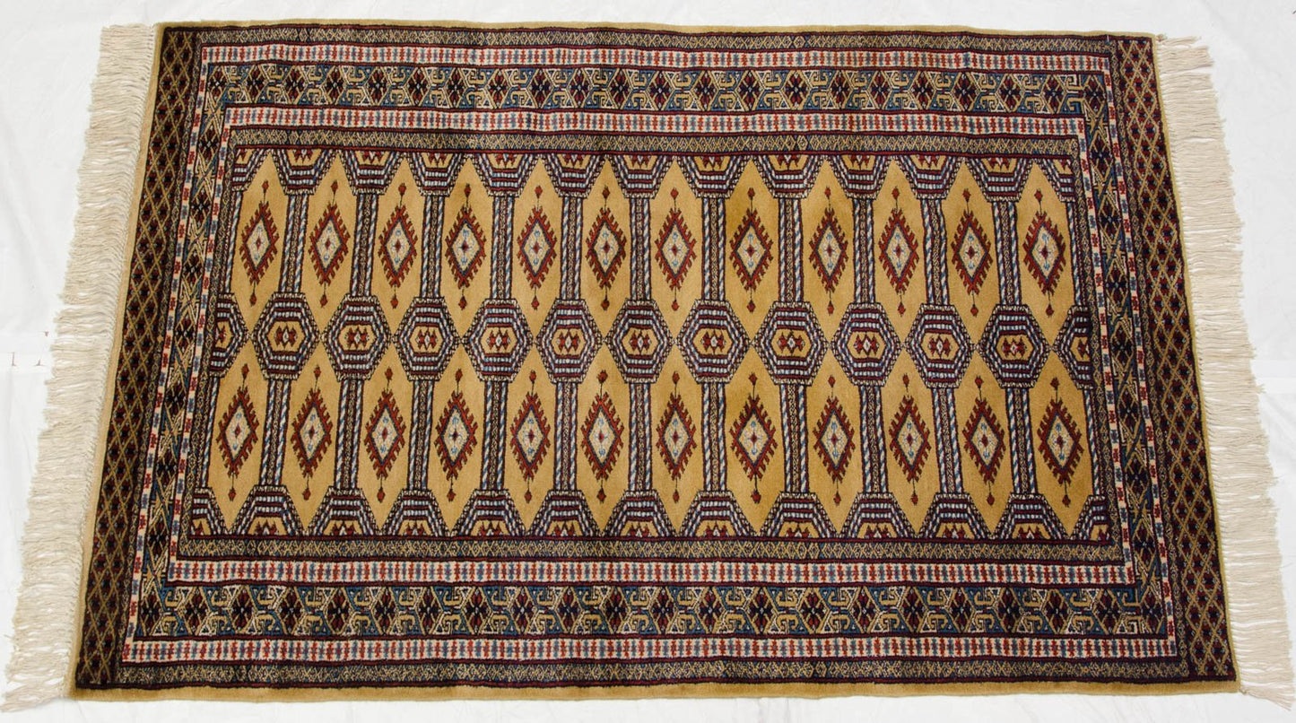 3x4.5 Vintage Fine Pakistani Turkmen Design Rug