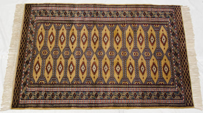3x4.5 Vintage Fine Pakistani Turkmen Design Rug