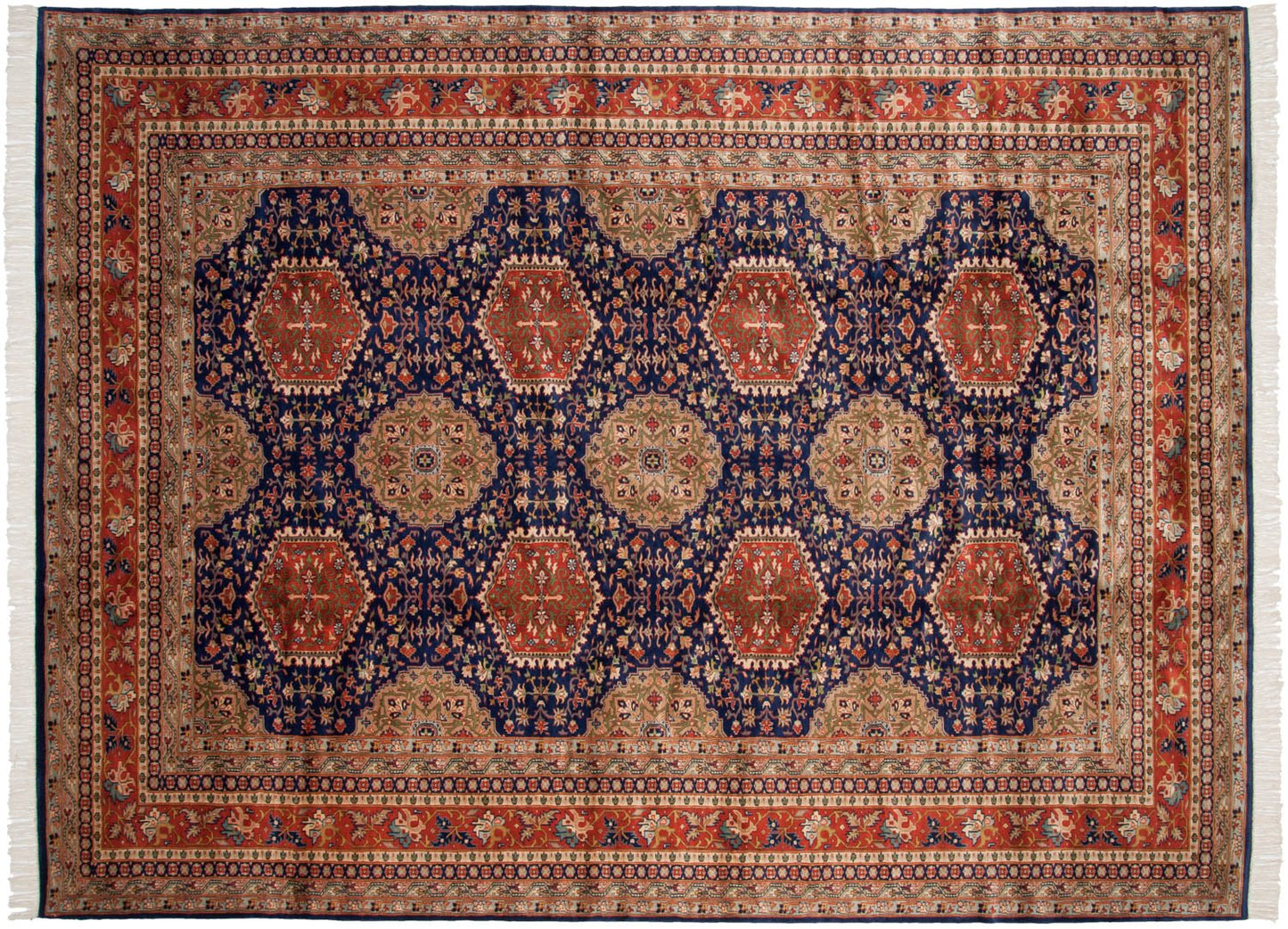 9x12 Vintage Fine Pakistani Caucasian Design Carpet