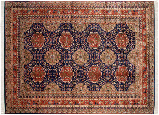 9x12 Vintage Fine Pakistani Caucasian Design Carpet