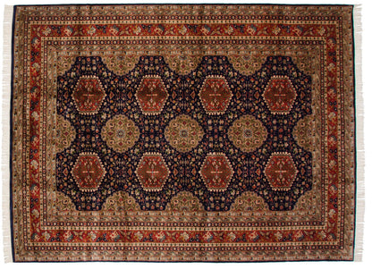 9x12 Vintage Fine Pakistani Caucasian Design Carpet