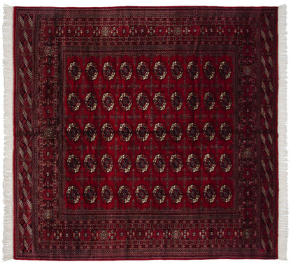 8x8.5 Vintage Fine Bokhara Square Carpet