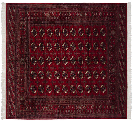 8x8.5 Vintage Fine Bokhara Square Carpet