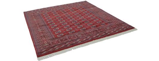 8x8.5 Vintage Fine Bokhara Square Carpet