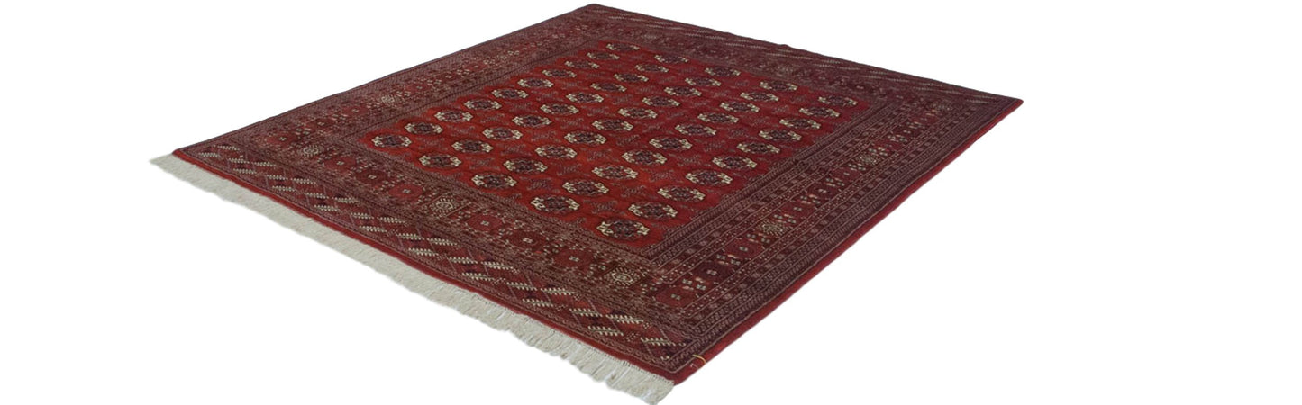 8x8.5 Vintage Fine Bokhara Square Carpet