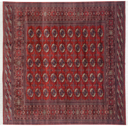 8x8.5 Vintage Fine Bokhara Square Carpet