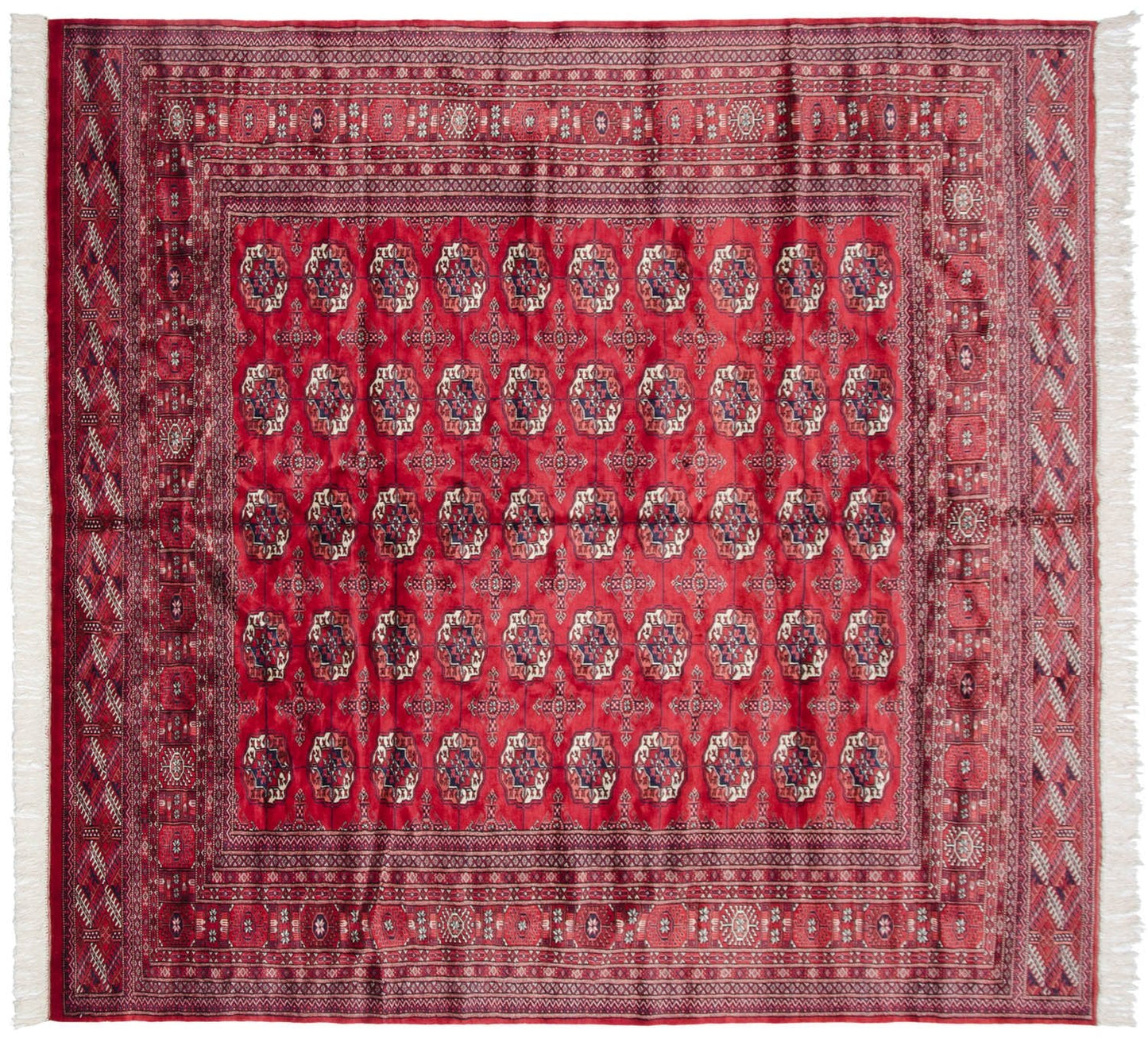 8x8.5 Vintage Fine Bokhara Square Carpet
