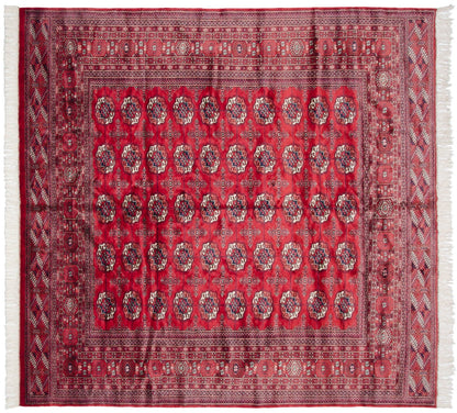8x8.5 Vintage Fine Bokhara Square Carpet