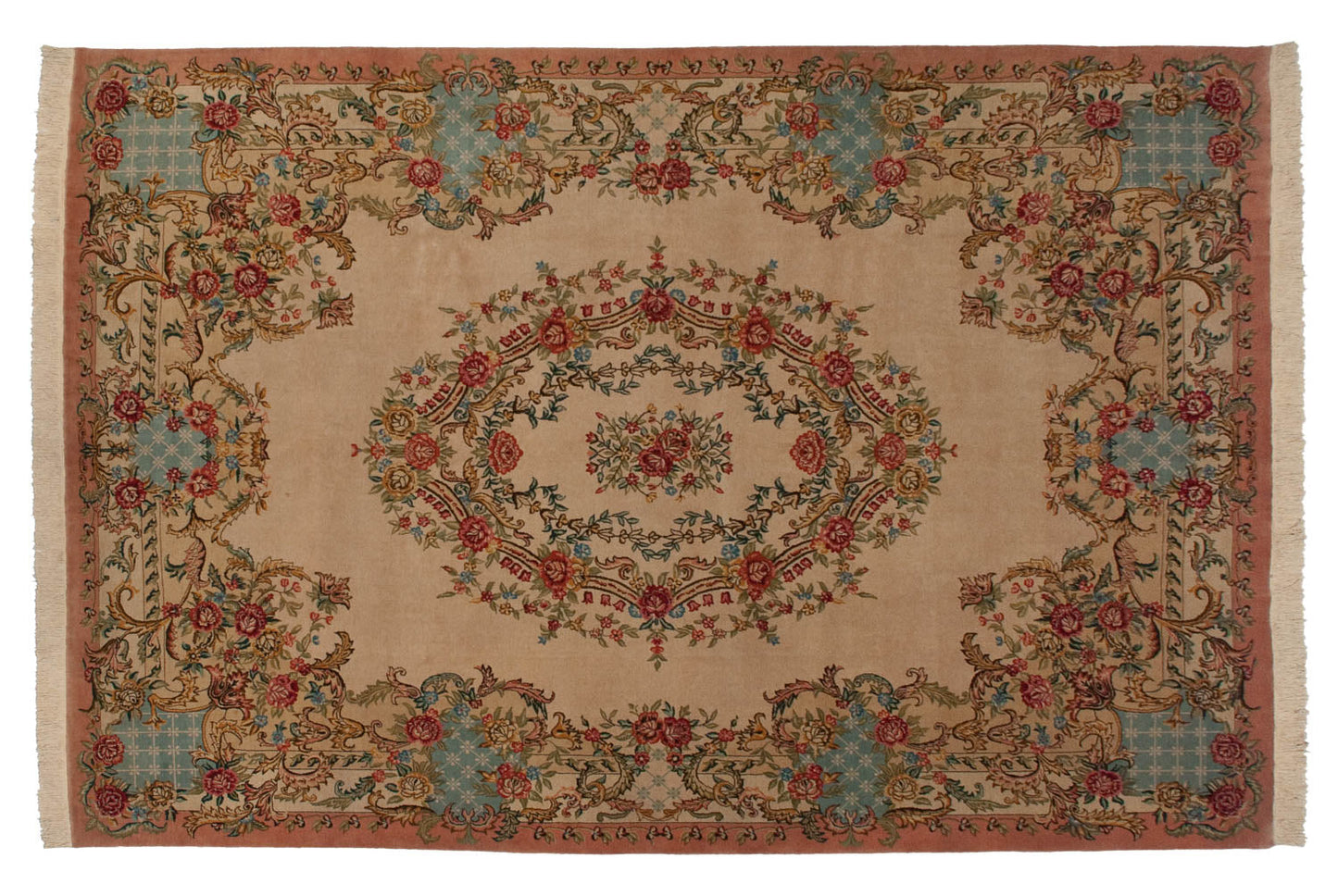 8x11.5 Vintage Bulgarian Aubusson Design Carpet