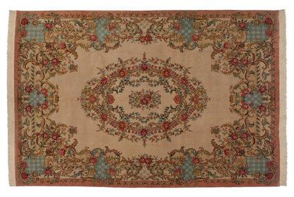 8x11.5 Vintage Bulgarian Aubusson Design Carpet