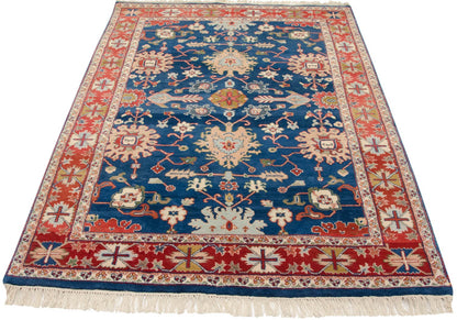 4.5x7 Vintage Indian Bijar Design Rug