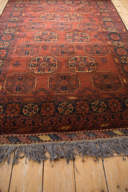 4.5x7 Vintage Afghani Bokhara Design Rug