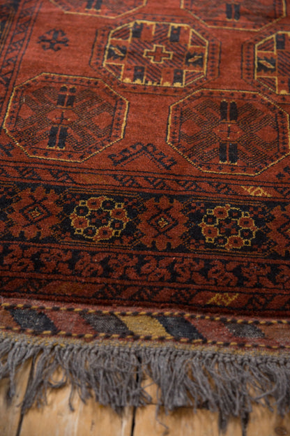 4.5x7 Vintage Afghani Bokhara Design Rug