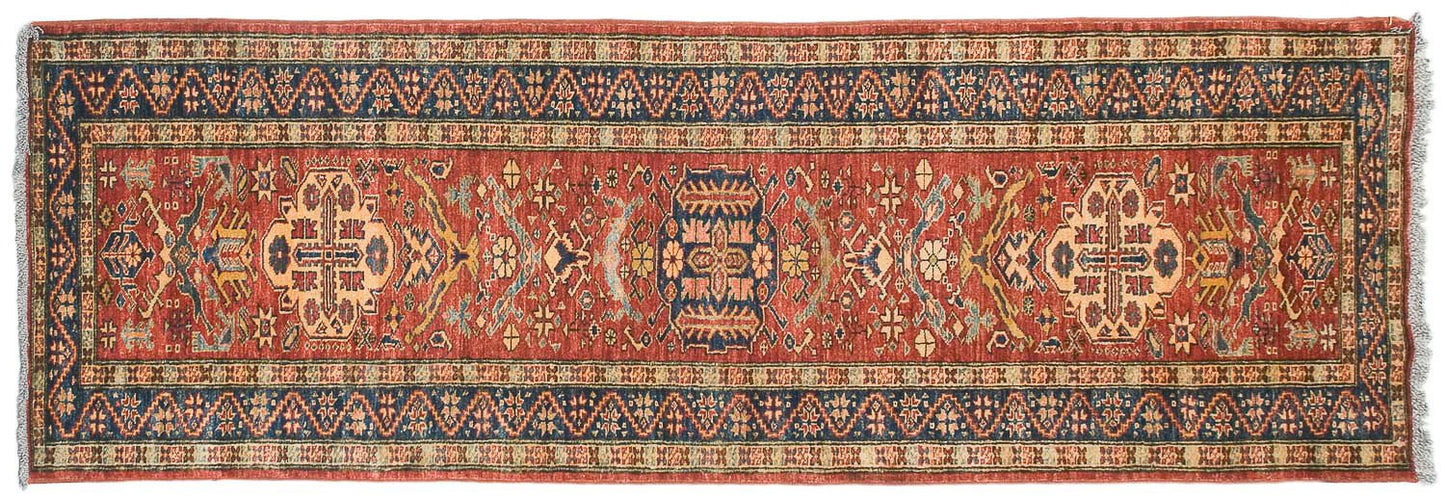 2.5x9.5 New Pakistani Caucasian Design Rug Runner